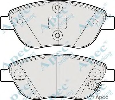 APEC BRAKING pad2000 -  Комплект тормозных колодок, дисковый тормоз